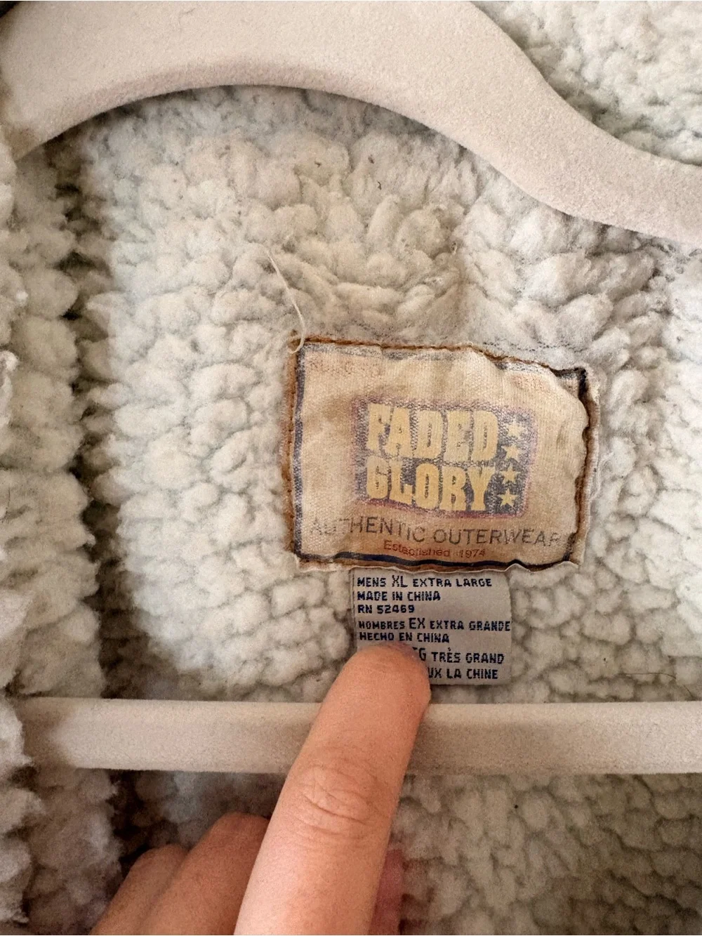 Faded Glory Blue Denim Sherpa Jacket
